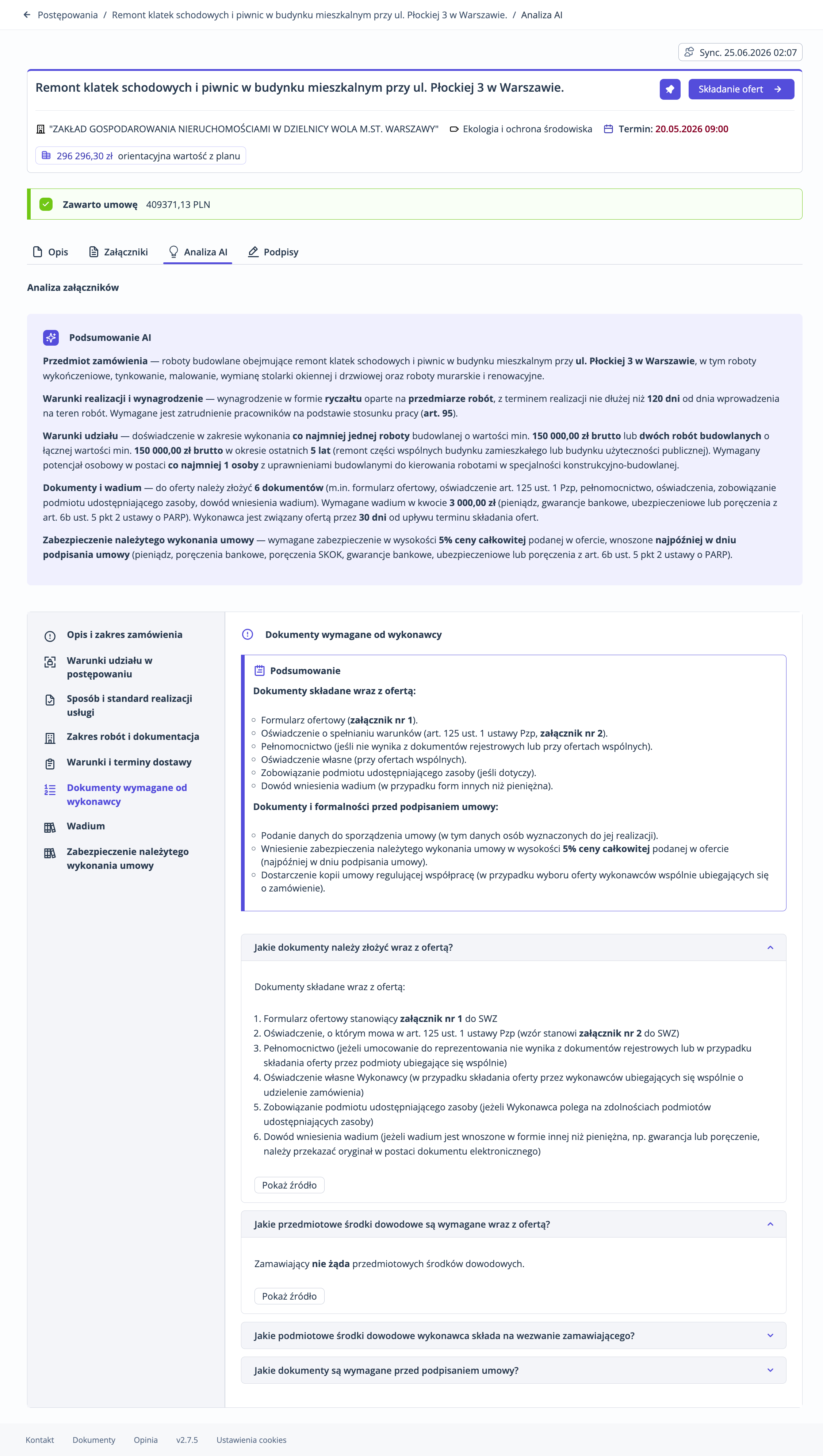 Pełna analiza SWZ - ofertowa